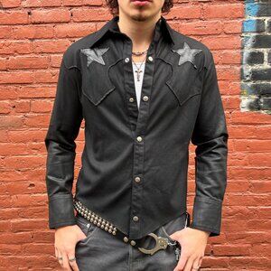 *Rare* Vintage Guitar Hero Star Waxed Western Shirt by Serious - New Deadstock